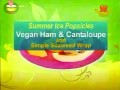 Picolé de Verão Presunto Vegano com Cantalupo Enrolado de Alga Simples