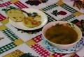 Kolumbski 'Arepas' (koruzni kolači) in koruzna juha 
(v španščini)