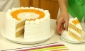 Orange Vegan Cake with Whipped Cream Frosting (In English) 