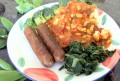 Cameroonian Porridged Cocoyams with Mixed Veggies and Tofu 