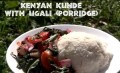 Kunde com Ugali (Mingau) Queniano (em suaíli)