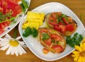 Khoai tây cốm dẹp
và cà-ri bí vàng với rau dền
