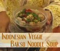 Indonesisk Veggie Bakso nudelsoppa (på indonesiska)