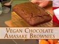 Brownies veganos de chocolate e amasake (em Inglês)