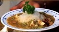 Cameroonian Fried Gari & Tomato Sauce with Savory Fufu & Okra Gravy (In Douala)