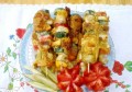 Golden Battered  Vegan Shish Kebabs & Fantastic Filled Apples (In Polish)