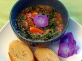 Rich Gold Carrot Spread and Black Bean Chili by Alice Leonard of Angel Food (In English)