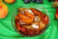 Chocolate Cherry French Toast Fantasy with Peach Paradise Compote (In English)