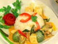 Tofu Spinach Simmered in Creamy Curry Coconut Sauce (In English)